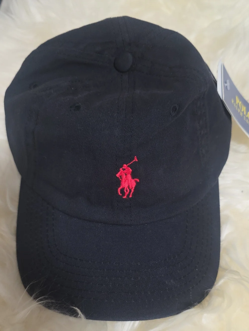 Polo by Ralph Lauren Navy Cap with Red Pony Logo